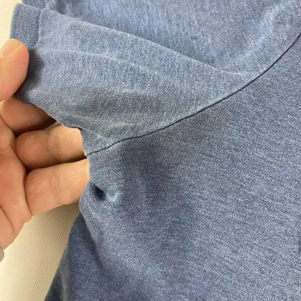 Polo Ralph Lauren Pima Soft Touch Mens Large Blue Short Sleeve Shirt Cotton FLAW
